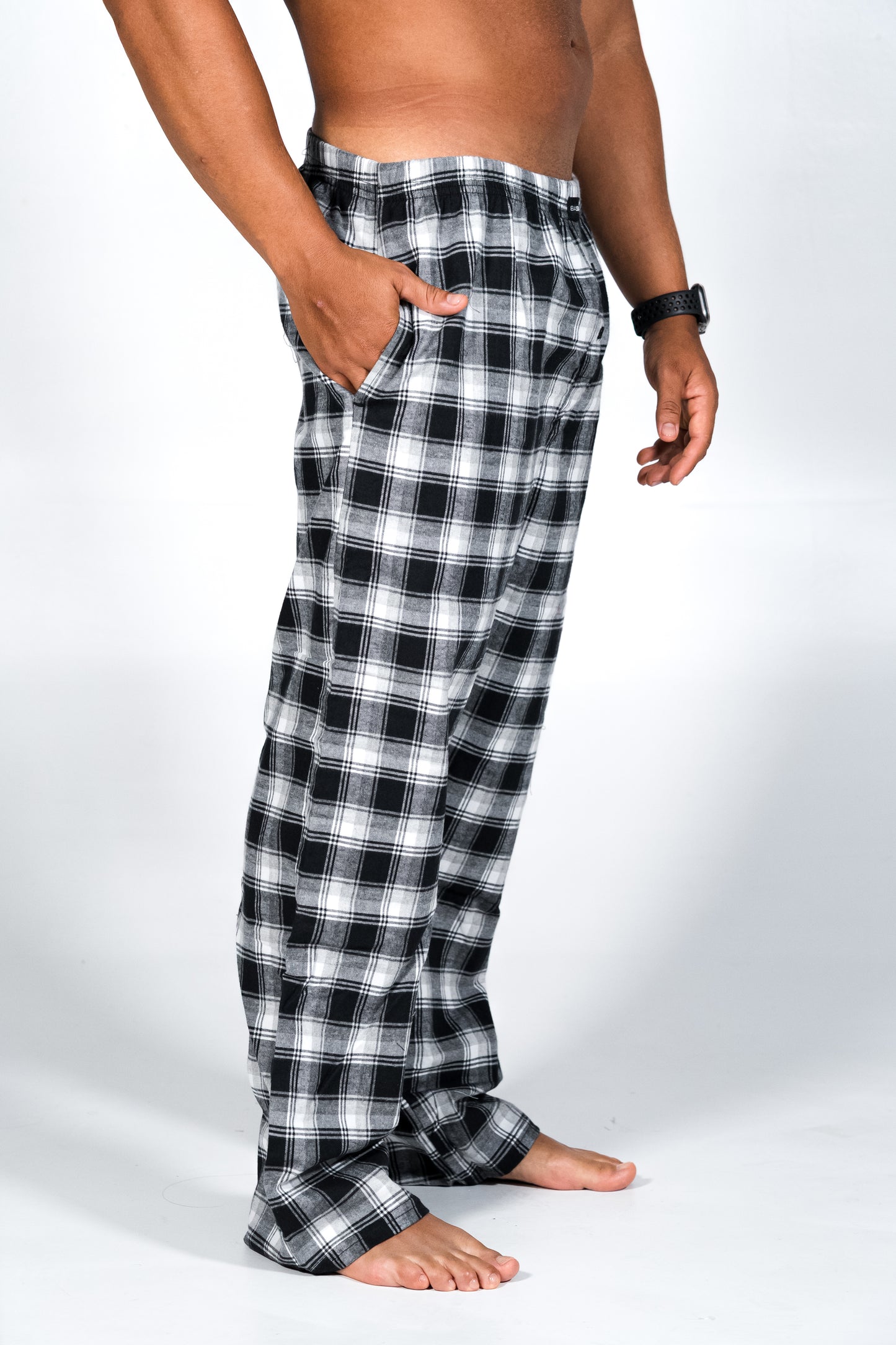Pantalon Largo - Cuadros Negros